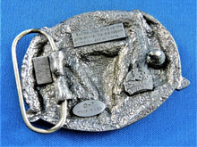 Charger l'image dans la galerie, Belt Buckle - Buffalo Skull and Twin Eagles with Red Enamel