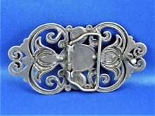 Load image into Gallery viewer, Belt Buckle - Pewter with Jet Black Stones