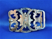 Load image into Gallery viewer, Belt Buckle - Silver Toned Belt Buckle with Clear Crystals