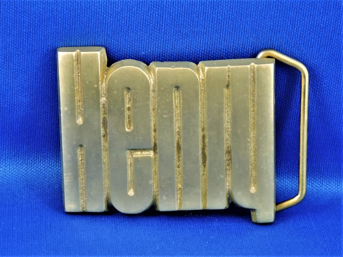 Baron Ram Belt Buckle 100% Solid good Brass 1978