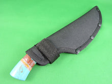 Load image into Gallery viewer, Knife - Hand Forged Turquoise Inlay Fixed Blade Knife