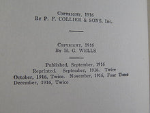 Load image into Gallery viewer, Book - 1916 - Mr. Britling Sees It Through - By H. G. Wells
