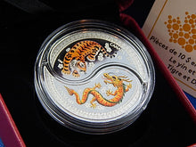 Charger l'image dans la galerie, Silver Coins - $10 Each - 2018 - Yin and Yang Coins - Tiger and Dragon
