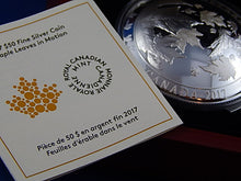 Charger l'image dans la galerie, Silver Coin - $50 - 2017 - Maple Leaves in Motion

