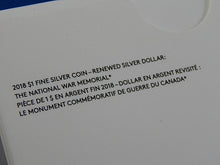 Charger l'image dans la galerie, Silver Coin - $1 - Renewed Silver Dollar - 2018 - The National War Memorial
