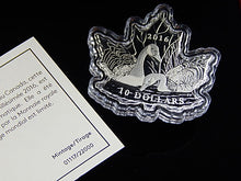 Charger l'image dans la galerie, Silver Coin - $10 - 2016 - Maple Leaf Silhouette - Canada Geese
