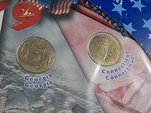 Load image into Gallery viewer, Set of 5 Coins - 25 Cents - 1999 - Americas's Commemorative Quarters
