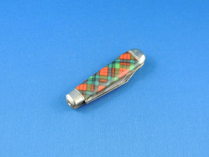 Knife - Vintage Richlands Sheffield England Tartan Pocket Knife