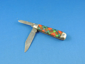 Knife - Vintage Richlands Sheffield England Tartan Pocket Knife