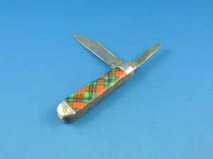 Knife - Vintage Richlands Sheffield England Tartan Pocket Knife