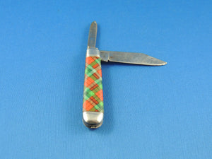 Knife - Vintage Richlands Sheffield England Tartan Pocket Knife