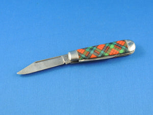 Knife - Vintage Richlands Sheffield England Tartan Pocket Knife