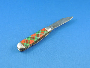 Knife - Vintage Richlands Sheffield England Tartan Pocket Knife