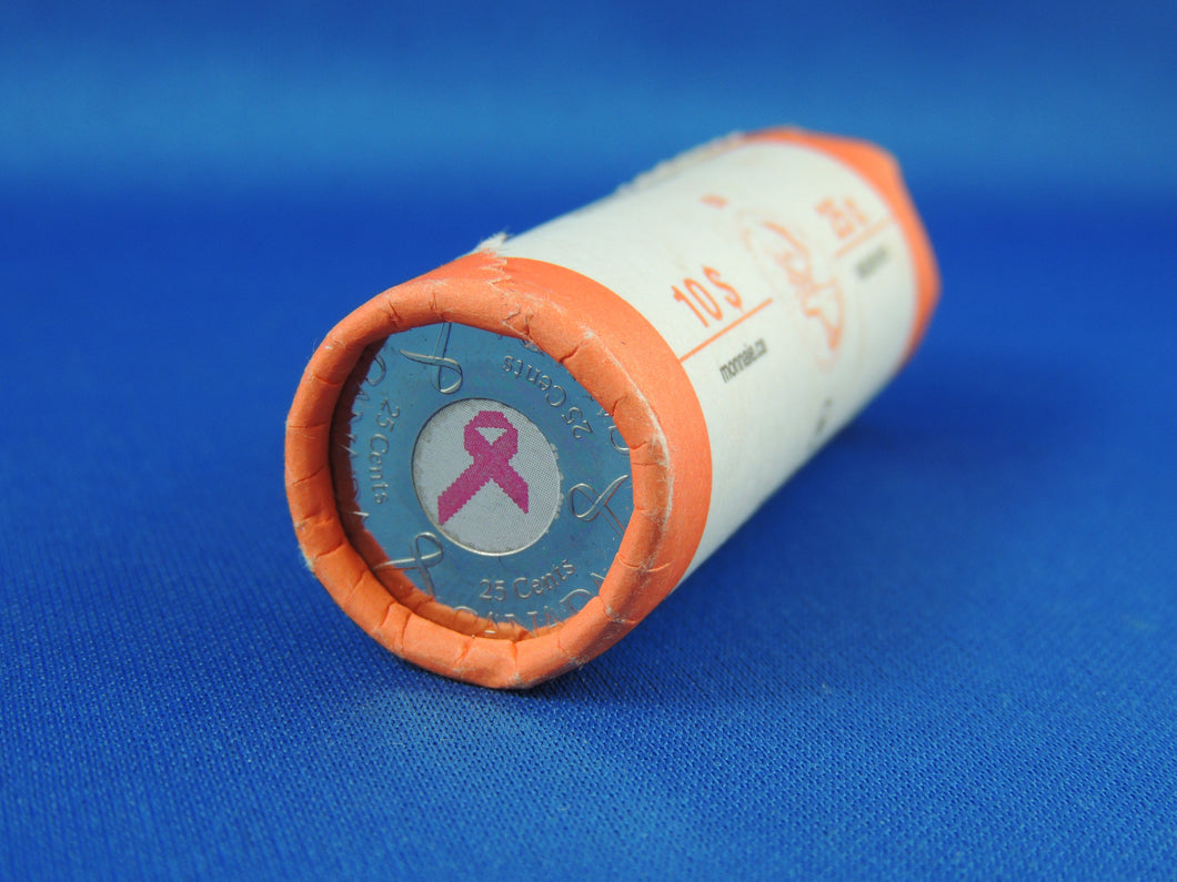 Coins and Currency - Uncirculated Roll - Pink Ribbon - Breast Cancer