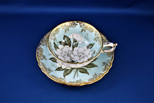 Charger l&#39;image dans la galerie, Tea Cup - Paragon - Double Warrant - Aqua Blue Fine Bone China Tea Cup and Matching Saucer
