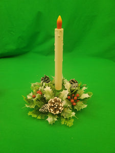 Christmas Novelties - Carolite Table Candle and Wreath