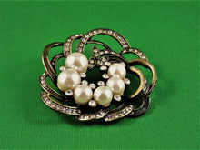 Load image into Gallery viewer, Jewelry - Brooch - NRT - Faux Pearls and Rhinestones
