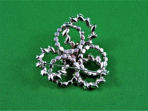 Jewelry - Brooch - Spiral Clear Rhinestones