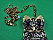 Load image into Gallery viewer, Jewelry - Necklace - Antique Bronze Alloy Foldable Owl
