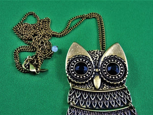 Jewelry - Necklace - Antique Bronze Alloy Foldable Owl