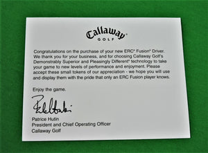 Golf - Callaway Golf E. R. C. Fusion  - Promotion Kit