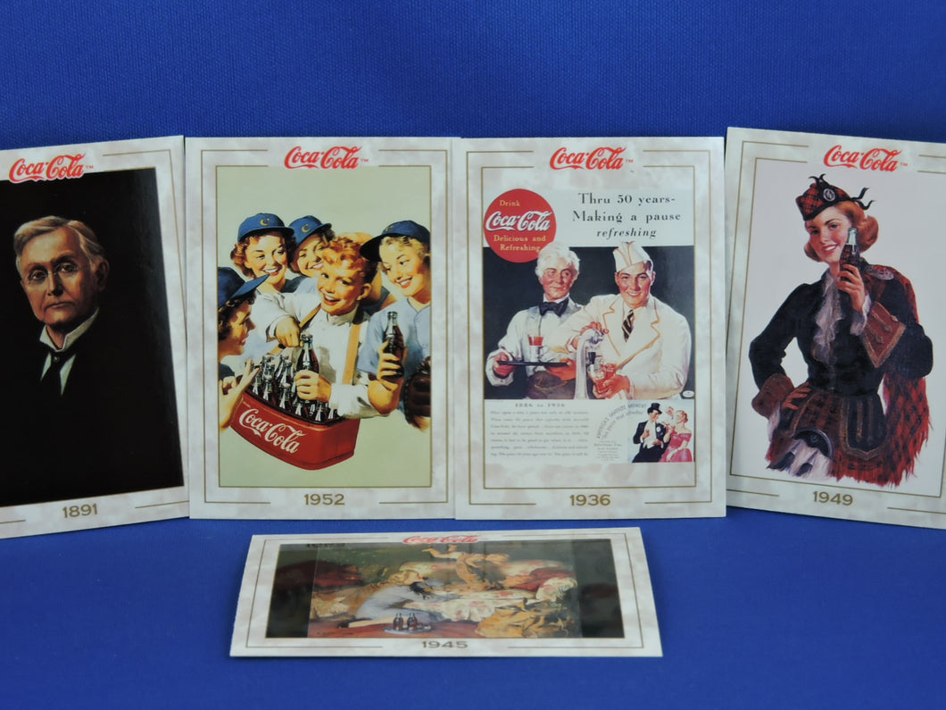 Coca-Cola Memorabilia - GTF - 1993 - Coca-Cola Collector Cards - #4, 36, 47, 53, and 63