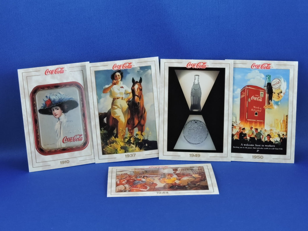 Coca-Cola Memorabilia - GTF - 1993 - Coca-Cola Collector Cards - #16, 38, 46, 51, and 55