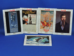 Coca-Cola Memorabilia - GTF - 1993 - Coca-Cola Collector Cards - #1, 17, 37, 42, and 45