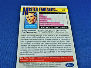 Marvel Collector Cards - 1991 Marvel Universe Series 2 - #7 Mister Fantastic