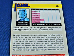 Marvel Collector Cards - 1991 Marvel Universe Series 2 - #8 Iceman