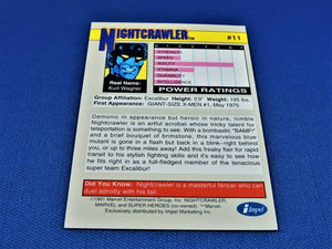 Marvel Collector Cards - 1991 Marvel Universe Series 2 - #11 Nightcrawler