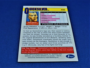 Marvel Collector Cards - 1991 Marvel Universe Series 2 - #25 Quicksilver