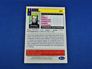 Marvel Collector Cards - 1991 Marvel Universe Series 2 - #27 Havok