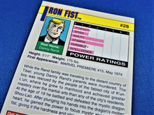 Load image into Gallery viewer, Marvel Collector Cards - 1991 Marvel Universe Series 2 - #28 Iron Fist
