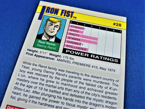 Marvel Collector Cards - 1991 Marvel Universe Series 2 - #28 Iron Fist