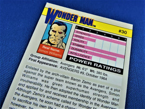 Marvel Collector Cards - 1991 Marvel Universe Series 2 - #30 Wonder Man