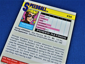 Marvel Collector Cards - 1991 Marvel Universe Series 2 - #34 Speedball