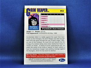 Marvel Collector Cards - 1991 Marvel Universe Series 2 - #63 Grim Reaper