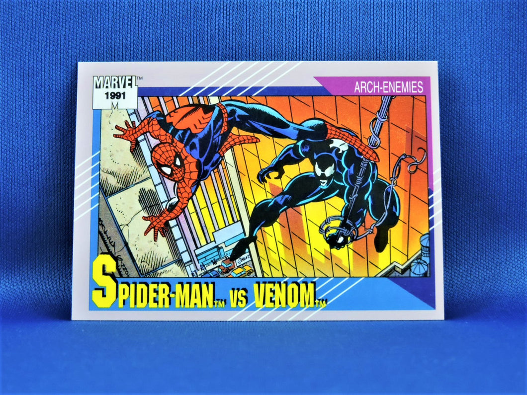 Marvel Collector Cards - 1991 Marvel Universe Series 2 - #91 Spider-Man vs Venom