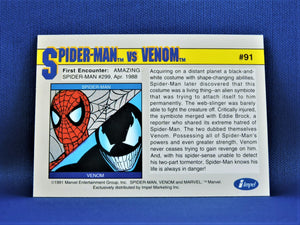 Marvel Collector Cards - 1991 Marvel Universe Series 2 - #91 Spider-Man vs Venom