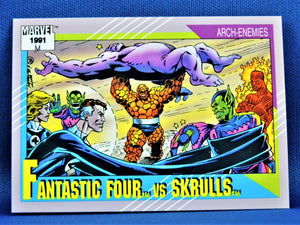 Marvel Collector Cards - 1991 Marvel Universe Series 2 - #92 Fantastic Four vs Skrulls