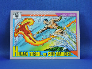 Marvel Collector Cards - 1991 Marvel Universe Series 2 - #97 Human Torch vs Sub-Mariner