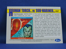 Load image into Gallery viewer, Marvel Collector Cards - 1991 Marvel Universe Series 2 - #97 Human Torch vs Sub-Mariner
