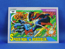 Charger l&#39;image dans la galerie, Marvel Collector Cards - 1991 Marvel Universe Series 2 - #98 Spider-Man vs Hobgoblin
