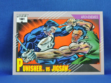 Load image into Gallery viewer, Marvel Collector Cards - 1991 Marvel Universe Series 2 - #100 Punisher vs Jigsaw
