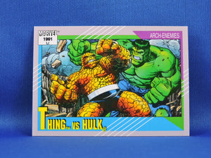 Marvel Collector Cards - 1991 Marvel Universe Series 2 - #103 Thing vs Hulk