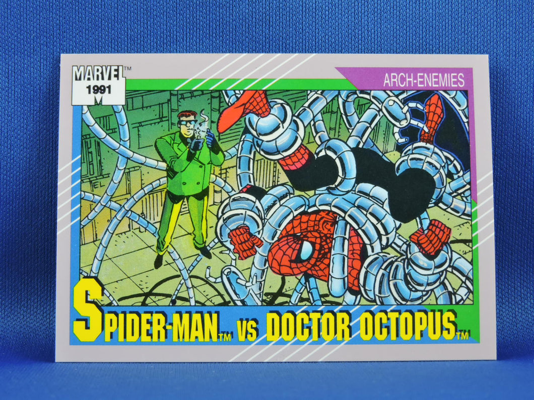 Marvel Collector Cards - 1991 Marvel Universe Series 2 - #105 Spider-Man vs Doctor Octopus