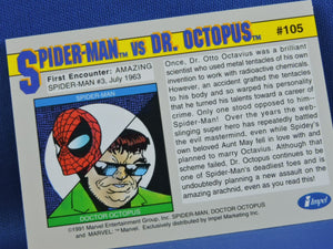 Marvel Collector Cards - 1991 Marvel Universe Series 2 - #105 Spider-Man vs Doctor Octopus