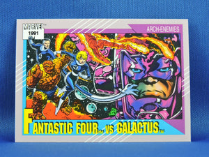 Marvel Collector Cards - 1991 Marvel Universe Series 2 - #107 Fantastic Four vs Galactus