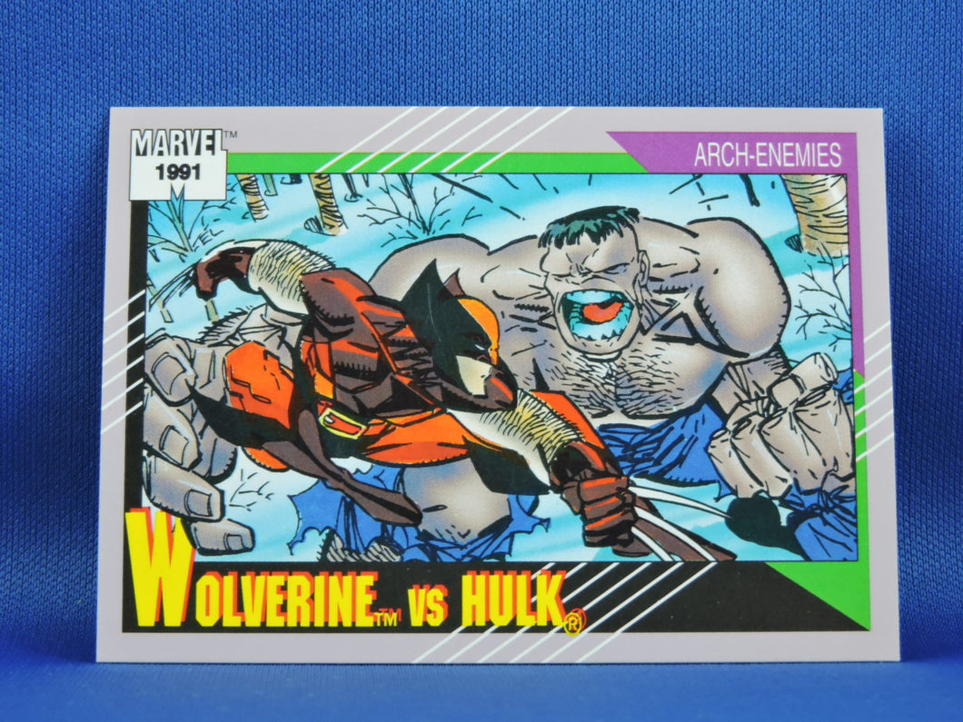 Marvel Collector Cards - 1991 Marvel Universe Series 2 - #108 Wolverine vs Hulk